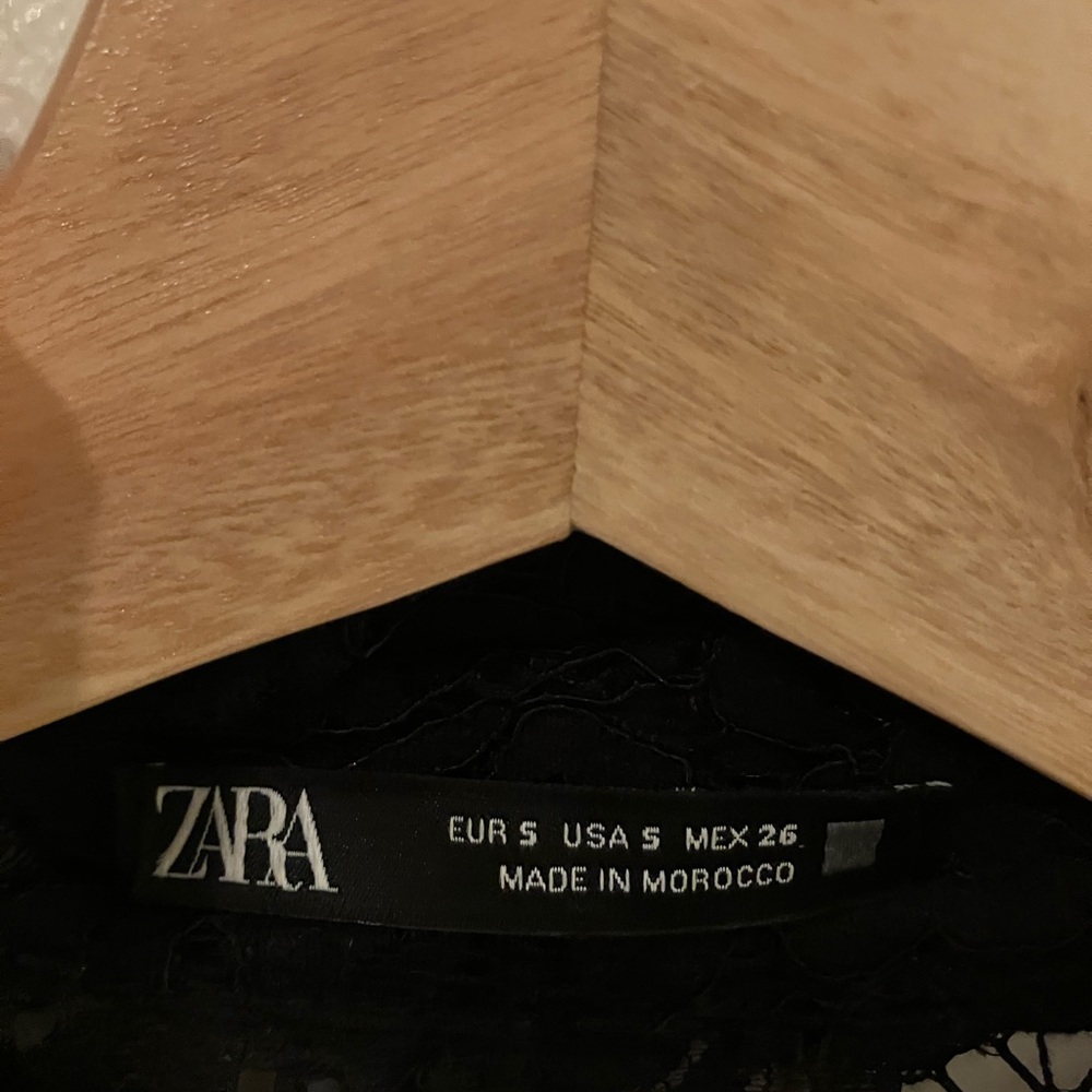 Zara a-line, button-up, collared lace dress